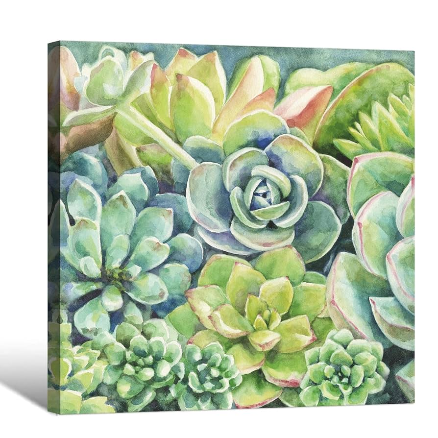 Amazon.co.jp: 多肉植物 浴室の装飾 ウォールアート グリーン